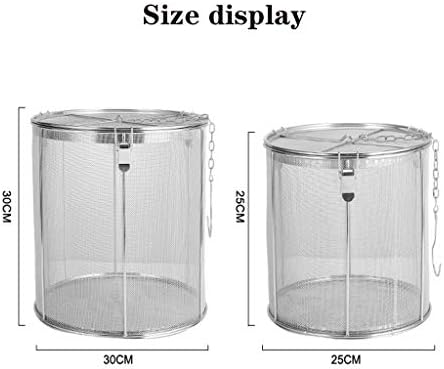 Large Capacity Stainless Steel Fine Mesh Strainer Gravy Soup Taste Spice Box Basket Brine Hot Pot Slag Separation Colander Strainers Basket Tea Infuser (Color : 25x25cm) - Image 7