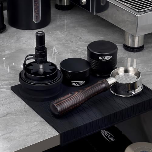 IKAPE 54MM WDT Tool, Espresso Stirrer Distribution Tool, Adjustable Needle Height, Coffee Stirrer with Dosing Funnel & Stand(With Brush) - Image 4