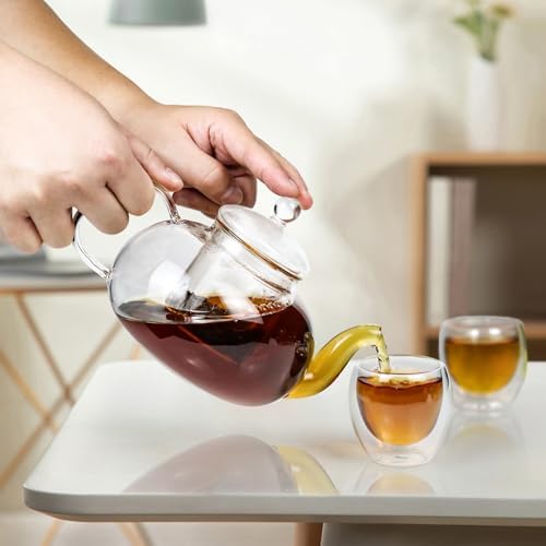 2-IN-1 Glass Tea Sets for Adults, Gifts for Tea Lovers - Image 5