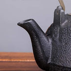 LJYT Teapot Teapots Cast Iron Handmade Teapot Loose Leaf Teapot Filter Heat Tea Kettle Single Home kettle Uncoated vintage cast iron kettle (Color : Roses) - Image 3