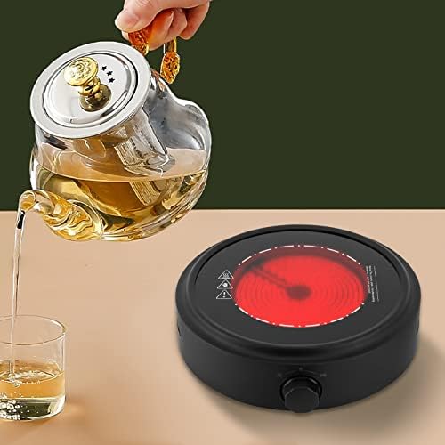 Electric Mini Stove, Portable Hot Plate 700W 110V Electric Stove for Boiling Water, Making Tea and Coffee, 8 * 2.8inch (Black) - Image 3