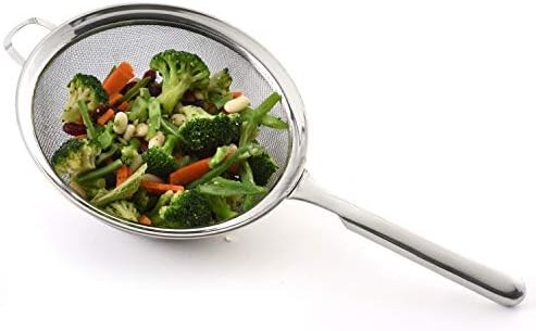 Norpro, 10" KRONA Stainless Steel Double Mesh Strainer, Silver - Image 4