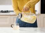 Purefold 109 Oz Glass Pitcher with Lid, Leakproof Stainless steel Lid - Image 5