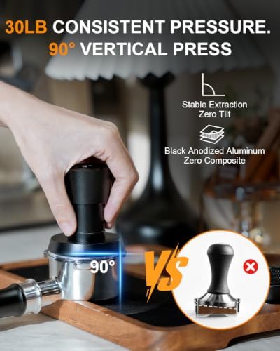 KOFIKOFI 58mm Espresso Tamper 30lb 3-Spring Stainless Steel Flat Base - Image 5