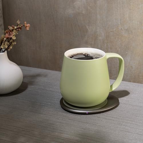 Ui+ Self-Heating Mug Set – Verde Green | 18 fl oz / 532 mL Ceramic Coffee & Tea Mug Set with Heating Pad - Image 3