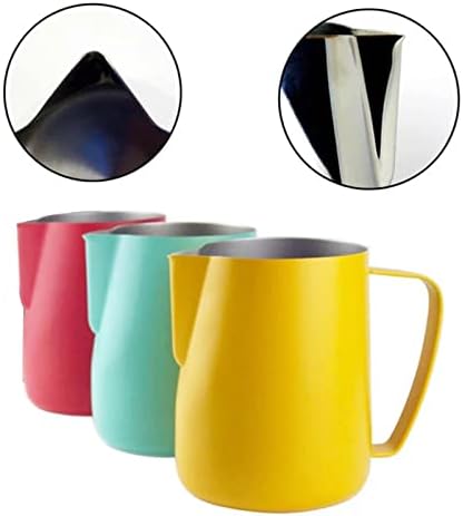 Milk JugMilk Frothing Jug Pitcher Stainless Steel Frother Cup Espresso Steam Coffee for, Latte Art(600ml) - Image 3