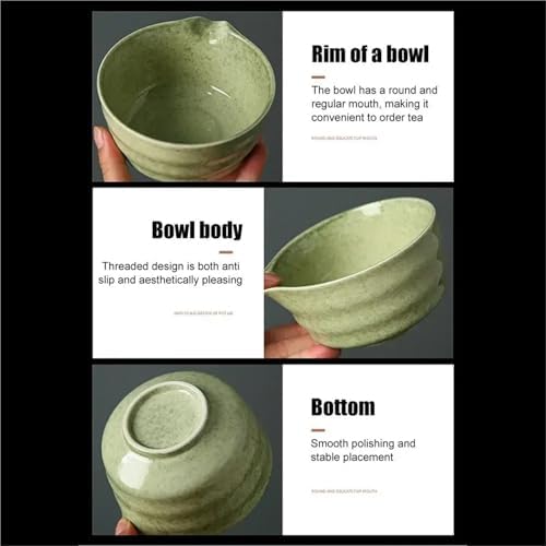 Ceramic matcha agitator, Matcha Whisk and Bowl Tea Set 4pcs Box with(Black) - Image 5