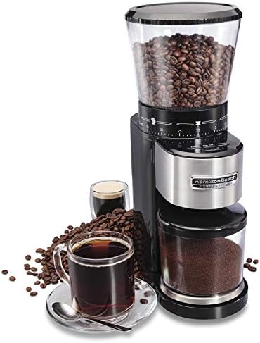 Hamilton Beach Professional Hamilton Beach Professional Stainless Steel Conical Burr Digital Coffee Grinder, 39 Adjustable Grind Settings, Black (80405) by HamiltonBeachProfessional