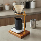 Coffee Stand Dripper Holder Pour Over Rack Manual Coffee Station Wooden Base Adjustable Support Aluminum Alloy Build Stable Rest suitable for home coffee corner setup - Image 4