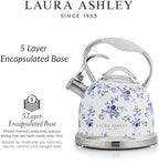 Laura Ashley China Rose Whistling Tea Kettle Stovetop, Tea Pot for Stove - Image 5