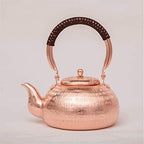 LJYT Teapot Tea Pots Copper Tea Sets Handmade Thicken Cast Iron Tetsubin Thickened Without Coating Tea Set by Unknown