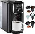 Mecity Coffee Maker 3 in 1 Single Serve Coffee Machine, Compatible with K cup Capsules, Instant Coffee Pot, Tea maker, 6,8,10 Oz Cup, Removable 50 Oz Water Reservoir, 120V 1150W, Dark Grey by Mecity