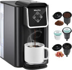 Mecity Coffee Maker 3 in 1 Single Serve Coffee Machine, Compatible with K cup Capsules, Instant Coffee Pot, Tea maker, 6,8,10 Oz Cup, Removable 50 Oz Water Reservoir, 120V 1150W, Dark Grey by Mecity