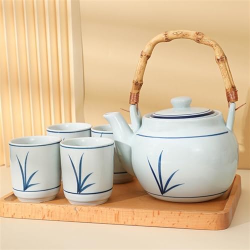 Water Pitcher Ceramic teapot Set Household Tea Cup Tea Set Retro Simple teapot underglaze Color Cold Kettle Water Jug - Image 4
