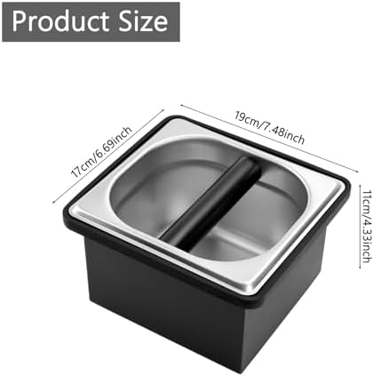 Espresso Knock Box Stainless Steel Coffee Puck Container Knockbox - Image 2