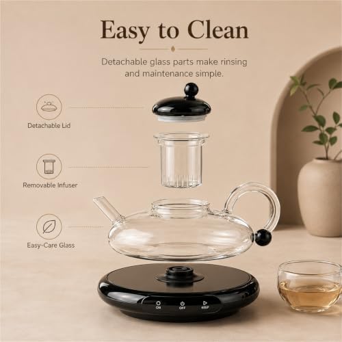 Electric Filtration Teapot Set, Glass teapot - Image 4