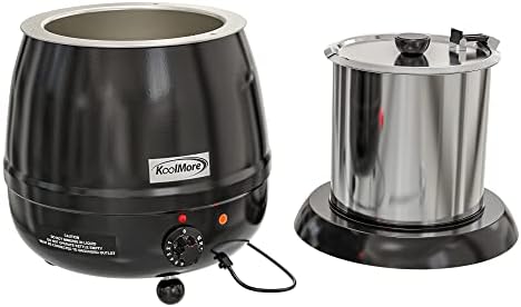 KoolMore Commercial Soup Kettle Warmer with Hinged Lid and Removable Pot Insert for Buffet, Restaurant, Party, Event, and Catering, Large 2.5 Gallon, Electric [Black] (SK-BK-3G) - Image 2