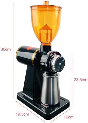 180W Electric Burr Coffee Grinder, 8 Adjustable Grind Settings Conical Burr Mill, 0.55lbs Capacity 0.33lbs/min High Speed, Professional Espresso Grinder for Home Office Cafe - Black, 110V - Image 2