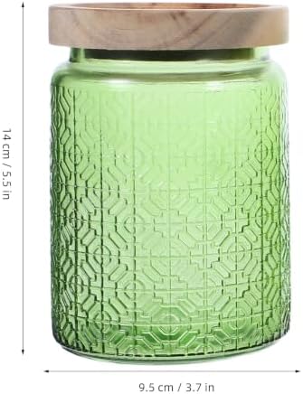 Ipetboom 3pcs Glass Food Storage Jars with Wooden Lids, Coffee Canister - Image 2