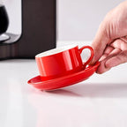 4 OZ Porcelain Stackable Espresso Cups and Metal Stand Set of 4 - Image 3