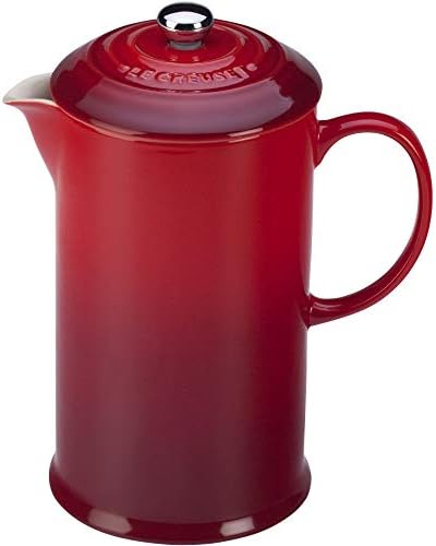 Le Creuset Stoneware French Press, 34 oz., Cerise by Unknown