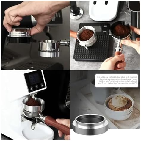 Espresso Dosing Funnel 10 Pcs Coffee Powder Anti-Fly Metering Ring is Suitable for Espresso Grinders (51mm 53mm 58mm)(Black 58MM) - Image 6