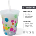 Silipint Kids Straw Tumblers 8oz: 4 pk - Polka Dots - Image 2