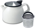 FORLIFE Bell Ceramic Teapot with Basket Infuser, 16-Ounce/470ml, White by Unknown