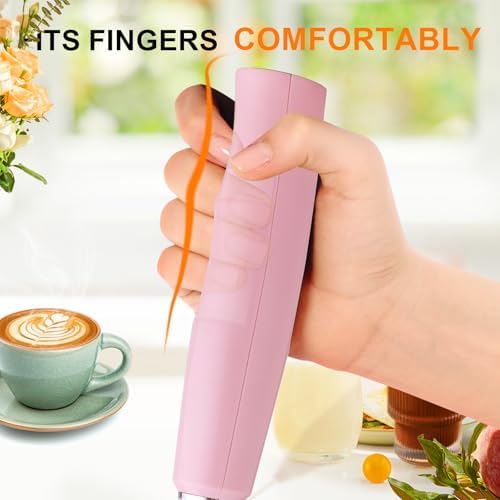 YUSWKO Handheld Milk Frother Wand for Coffee, Rechargeable Electric Whisk - Image 4