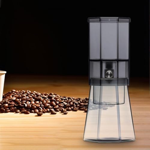 Iced Coffee Maker Cold Brew Coffee Maker Glass Carafe Drip Coffee Maker Glass Pitcher Portable Build Heat Resistant Lid Detachable Washable Parts Comp, Black - Image 6