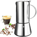 304 Thickened Stainless Steel Uncoated 6 Cup Moka Pot 300ml 10oz by Unknown