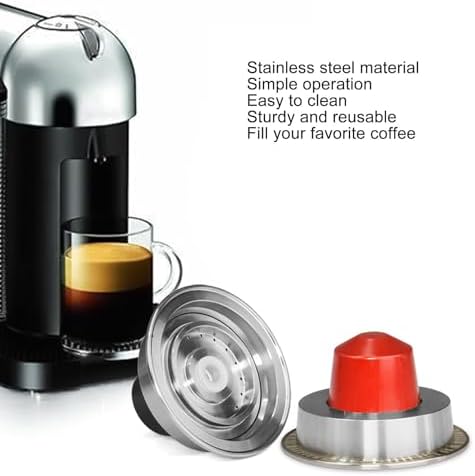 Coffee Capsule Adapter, Coffee Pod Converter Stainless Steel Reusable Convenient Converter Holder for Large and Small Machines for Universal Machines - Image 3