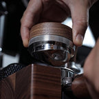 58mm Rocket Accessories Kit – E61 Bottomless Portafilter, Espresso Tamper, Distributor, Tamping Station, Puck Screen & Funnel Premium Walnut Espresso Tools Barista Kit - Image 4
