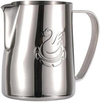 Milk Frother Cup Stainless Steel Espresso Coffee Making Cup Milk Jugs Latte Art Swan Frothing Pitcher Coffeeware(400ml,Purple) - Image 3