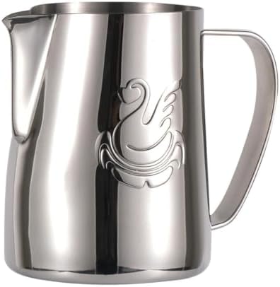 Milk Frother Cup Stainless Steel Espresso Coffee Making Cup Milk Jugs Latte Art Swan Frothing Pitcher Coffeeware(600ml,Red) - Image 3