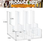 CroBlissful 9 Compartment Acrylic Vertical Coffee Cup and Lid Dispenser - Image 2