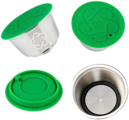 Upgraded Refillable Coffee Capsule Reusable Stainless Steel Filter Cup Cofee Machine Crema Maker(Light Grey) - Image 5