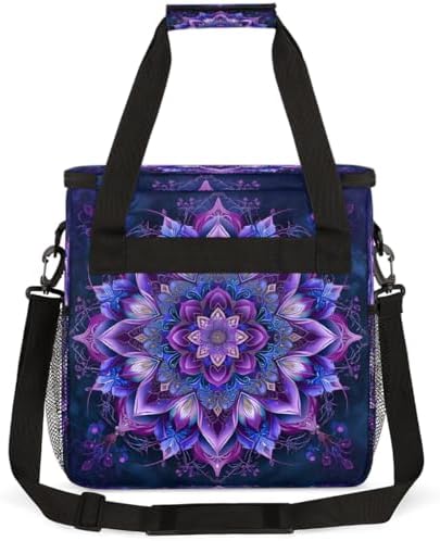 Bohemian Mandala 4 Coffee Maker Carring Bag Travel Carrying Storage Tote Bag Compatible with Keurig K-Mini or K-Mini Plus Portable Single Serve Coffee Brewer Case with Pockets for K-cup Pods - Image 5