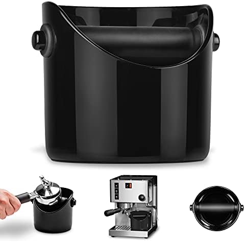 Dreamfarm Big Grindenstèin Sturdy, Compact, Modern Space-Saving Espresso Coffee Grind Knock Box -Black by Dreamfarm