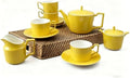 Yellow Tea Set with Teapot, Cups, Sugar & Creamer Set, Tea Party by Unknown