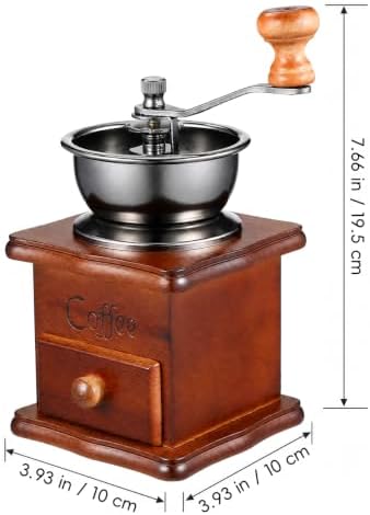 BESTOYARD Coffee Manual Espresso Machine Coffee Beans Espresso Hand Grinding Machine Stainless Steel Coffee Maker Peppermills Pepper Wooden Coffee Machine - Image 5
