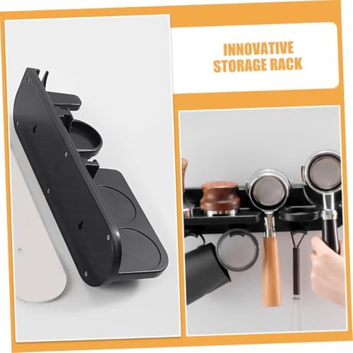 Black ABS Coffee Machine Organizer Wall Shelf for 51mm Espresso - Image 7