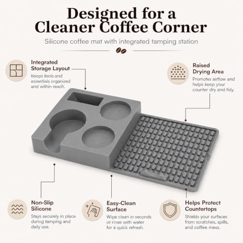 Silicone Espresso Tamping Station，Tamping Mat for Coffee Bar - Image 7
