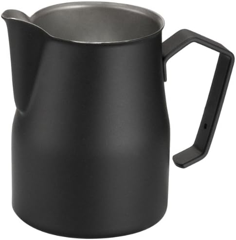 Motta Stainless Steel Professional Milk Pitcher/Jugs, 11.8 Fluid Ounce, Black by MetallurgicaMottta