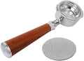 For Gaggia Classic/Pro: 58mm Commercial Bottomless Portafilter Kit with Mahogany Wood Handle & Stainless Steel Basket | Espresso Machine Replacement & Upgrade by Teemuday