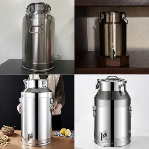 5-125L Milk Can Bucket, 304 Stainless Steel Water Dispenser with Spigot - Image 7