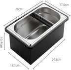 Espresso Coffee Knock Box, Large Coffee Coffee Grounds Knock Box Container Coffee Machine Accessories, Stainless Steel Coffee Bin Grind Knock Out Box with Removable Knock Bar and Non Slip Base - Image 2