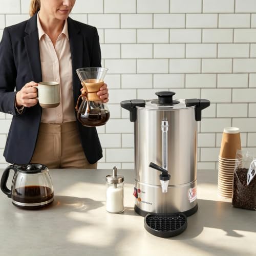 8L Commercial Coffee Urn,Stainless Steel Large Coffee Maker - Image 7