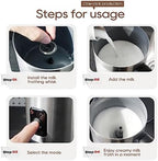 4 in 1 Milk frother Fully automatic milk heated cold/hot latte, chocolate protein powder, M3A (Size : (0.5L, Color : M3_UK) - Image 6