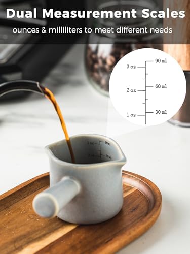 YHOSSEUN YHOJOY Espresso Cups Ceramic, Espresso Measuring Cups Espresso Accessories, 3 Oz/ 90 Ml - Image 4
